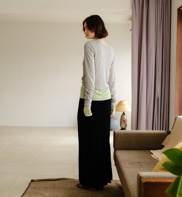  「【再入荷】シアーリブフレアースカート」|スカート|