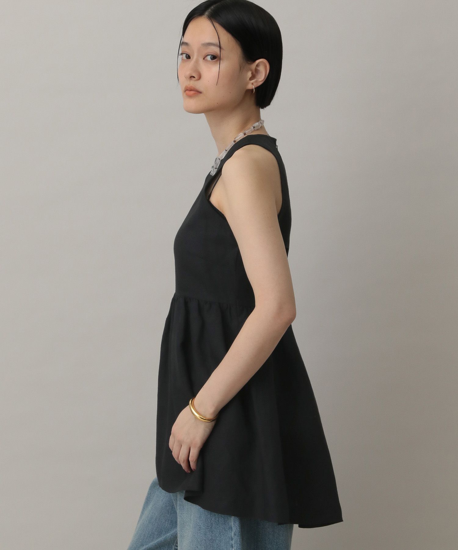 A part by 「レーヨンリネンノースリーブチュニック」|シャツ・ブラウス|