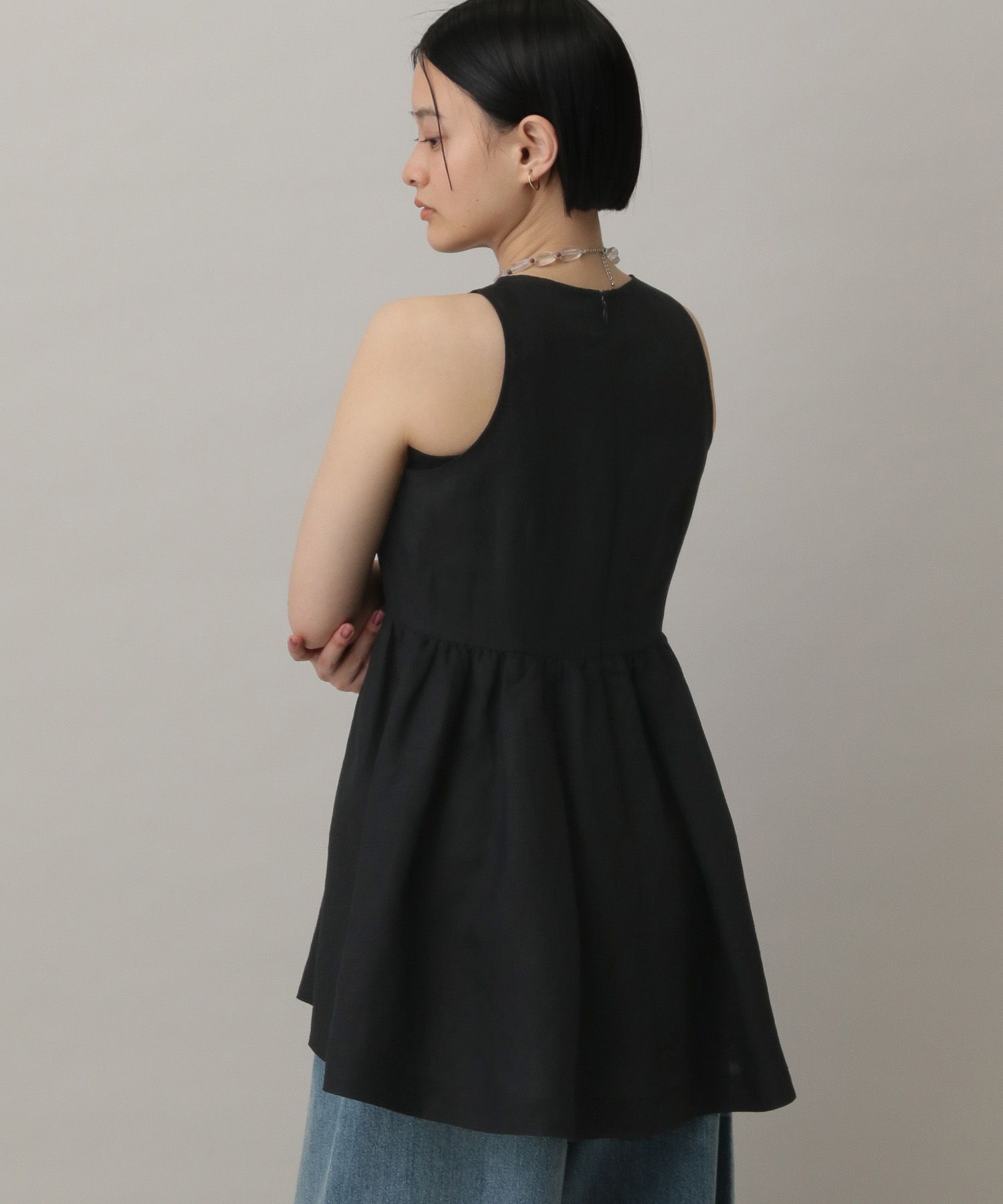 A part by 「レーヨンリネンノースリーブチュニック」|シャツ・ブラウス|