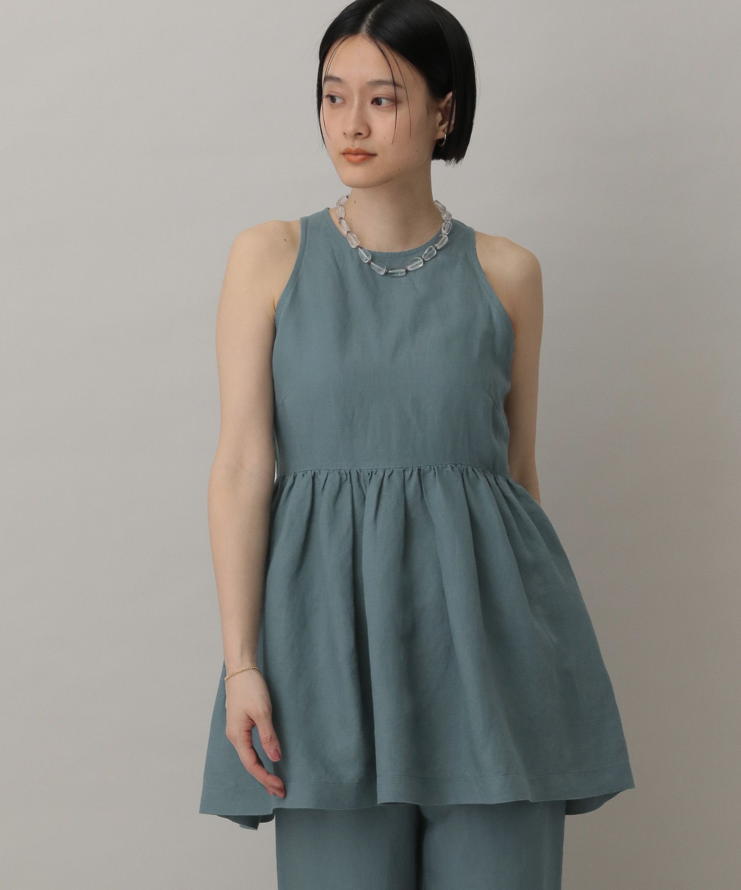 A part by 「レーヨンリネンノースリーブチュニック」|シャツ・ブラウス|