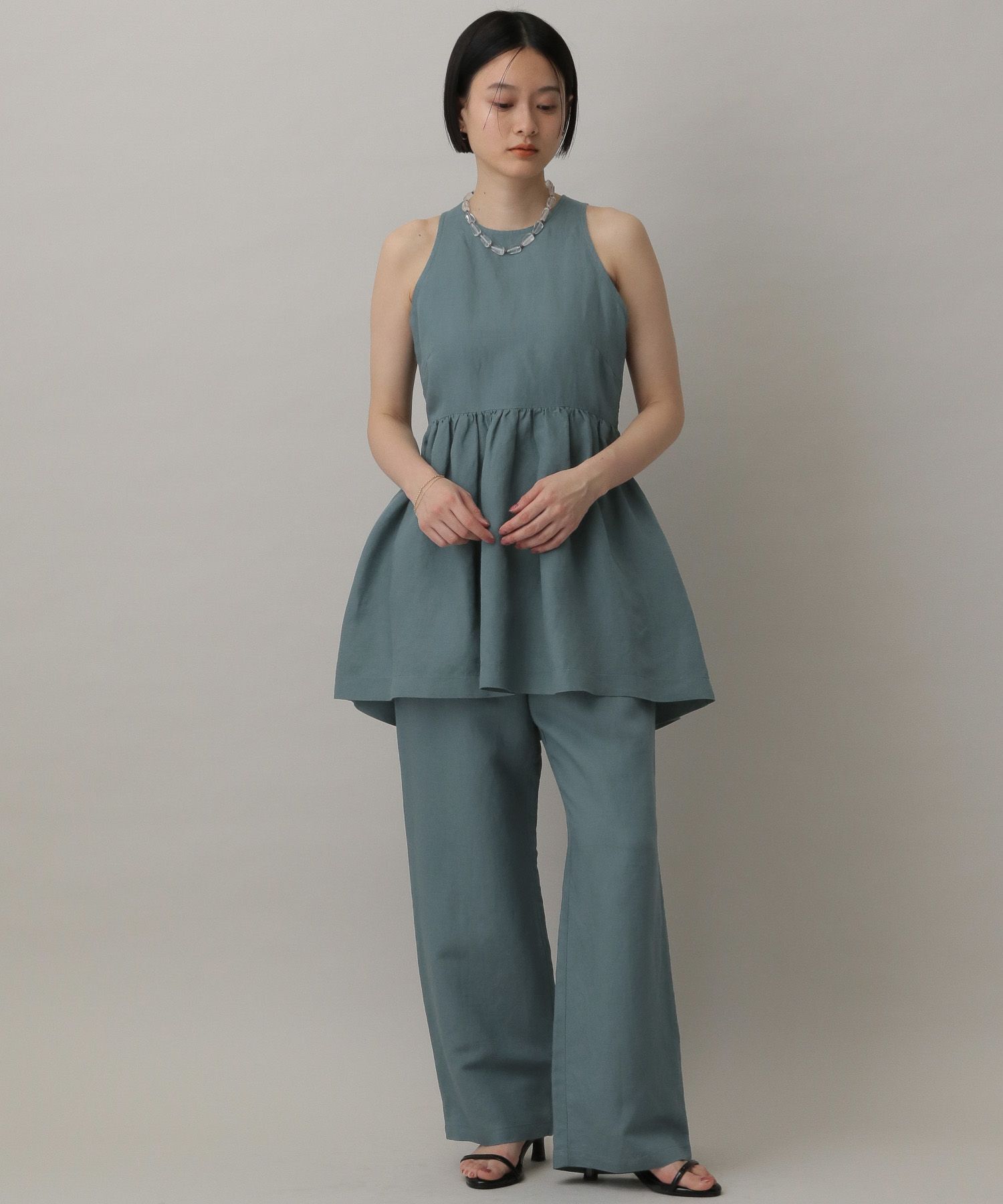 A part by 「レーヨンリネンノースリーブチュニック」|シャツ・ブラウス|