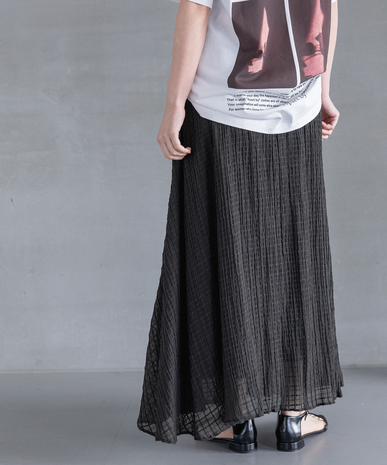 A part by 「【Sサイズ展開】シアーチェックフレアースカート」|スカート|