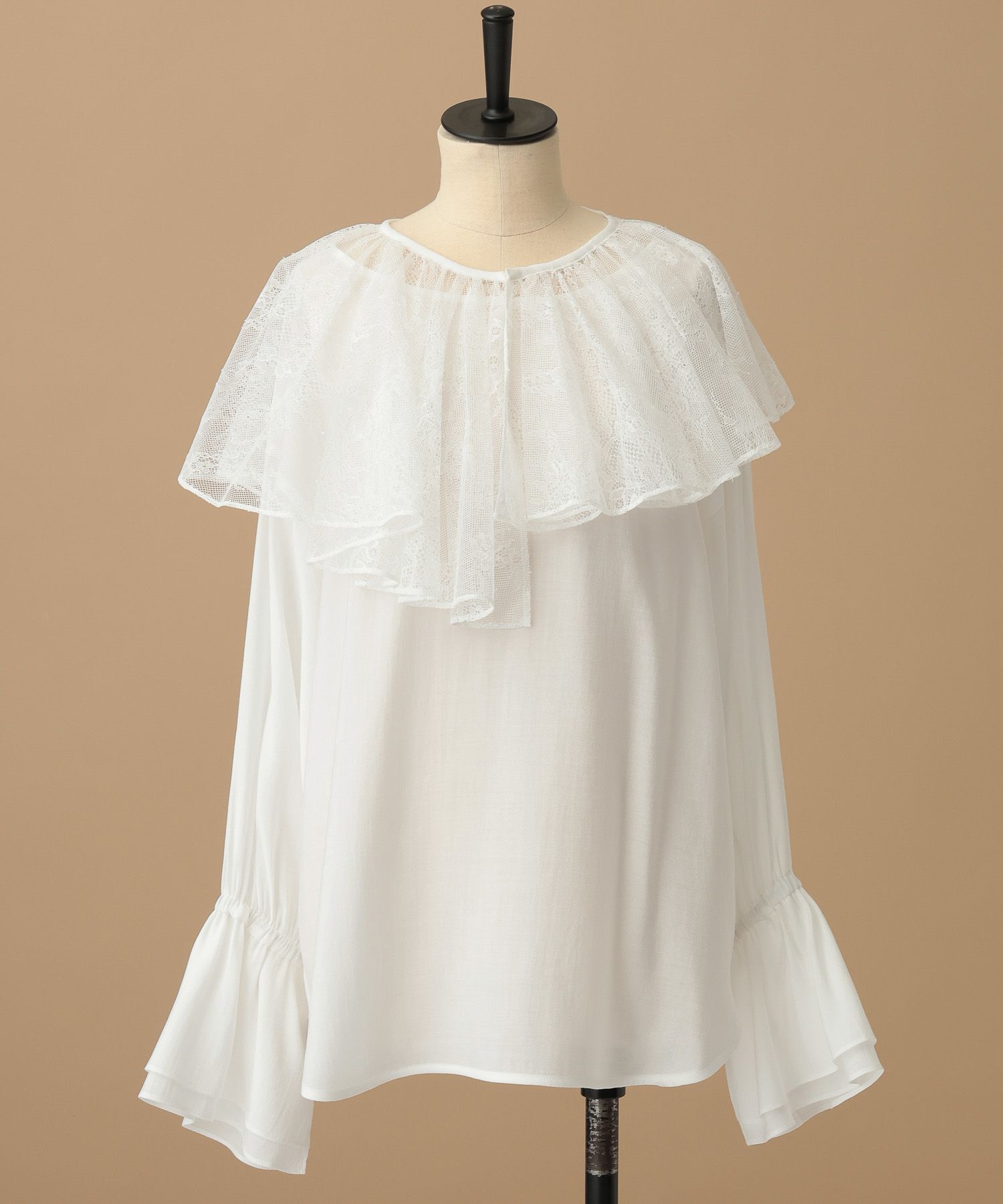  「【セレモニー】Ｃ＊アシメフリルブラウス」|シャツ・ブラウス|オフホワイト