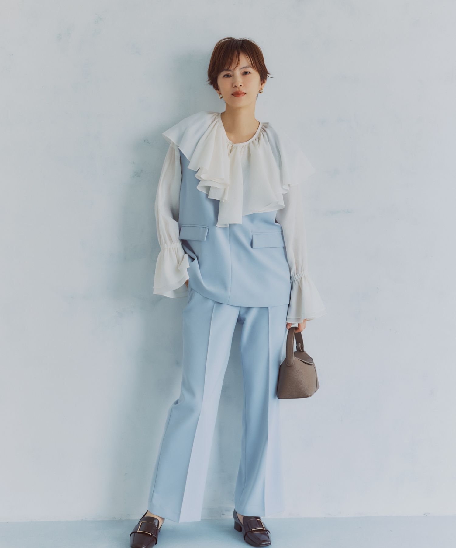  「【セレモニー】Ｃ＊アシメフリルブラウス」|シャツ・ブラウス|