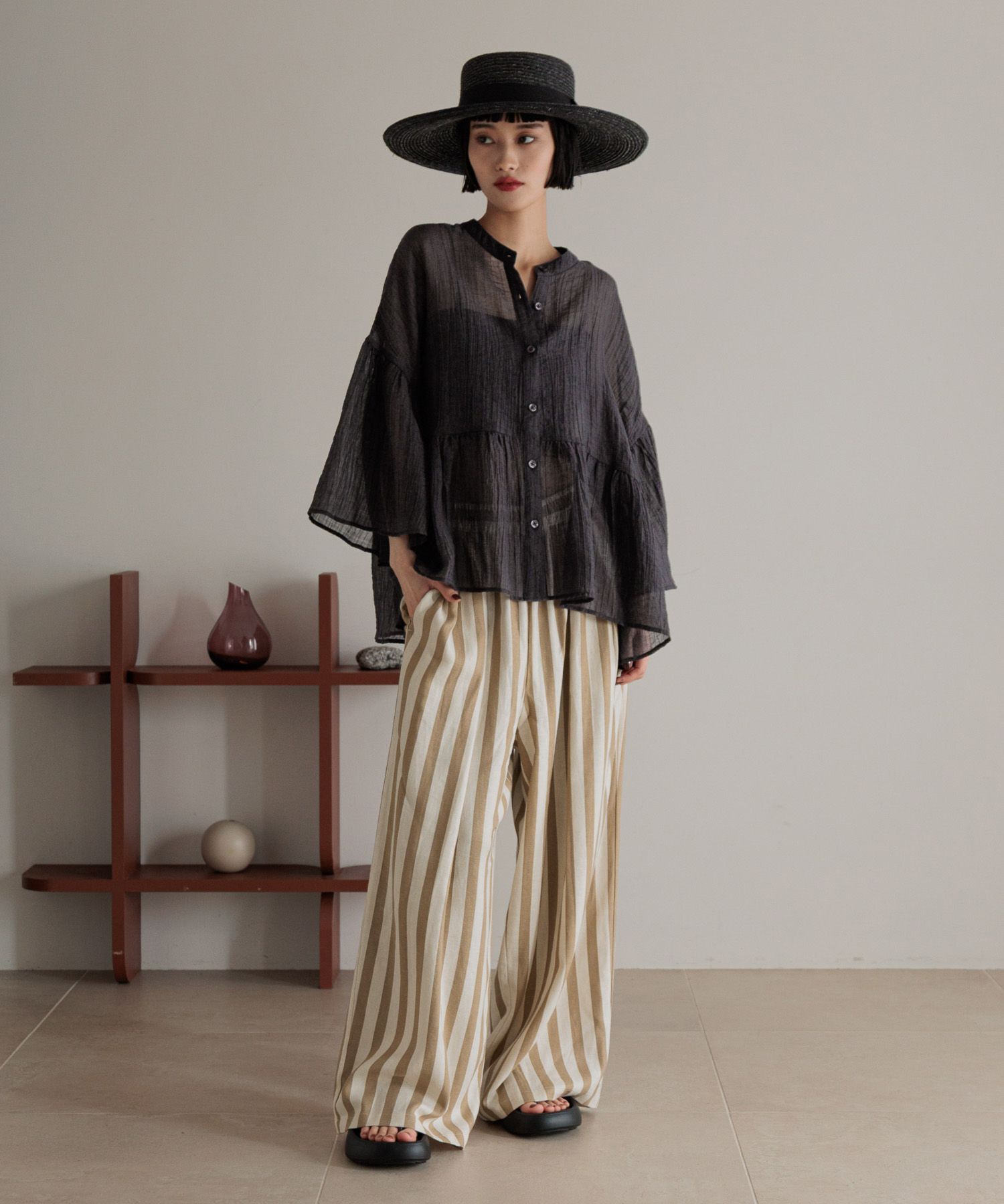 LOWRYS FARM「ホップサックイージーパンツ」|チノ|