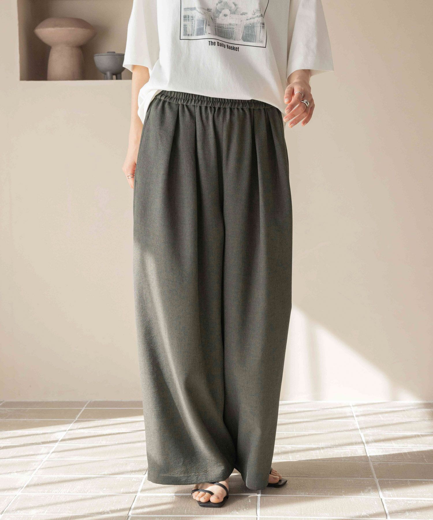 LOWRYS FARM「ホップサックイージーパンツ」|チノ|GRY9