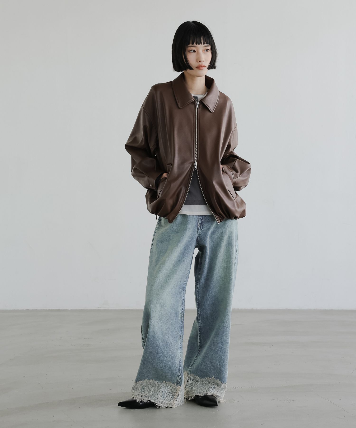 LOWRYS FARM「レースデニム」|デニム|