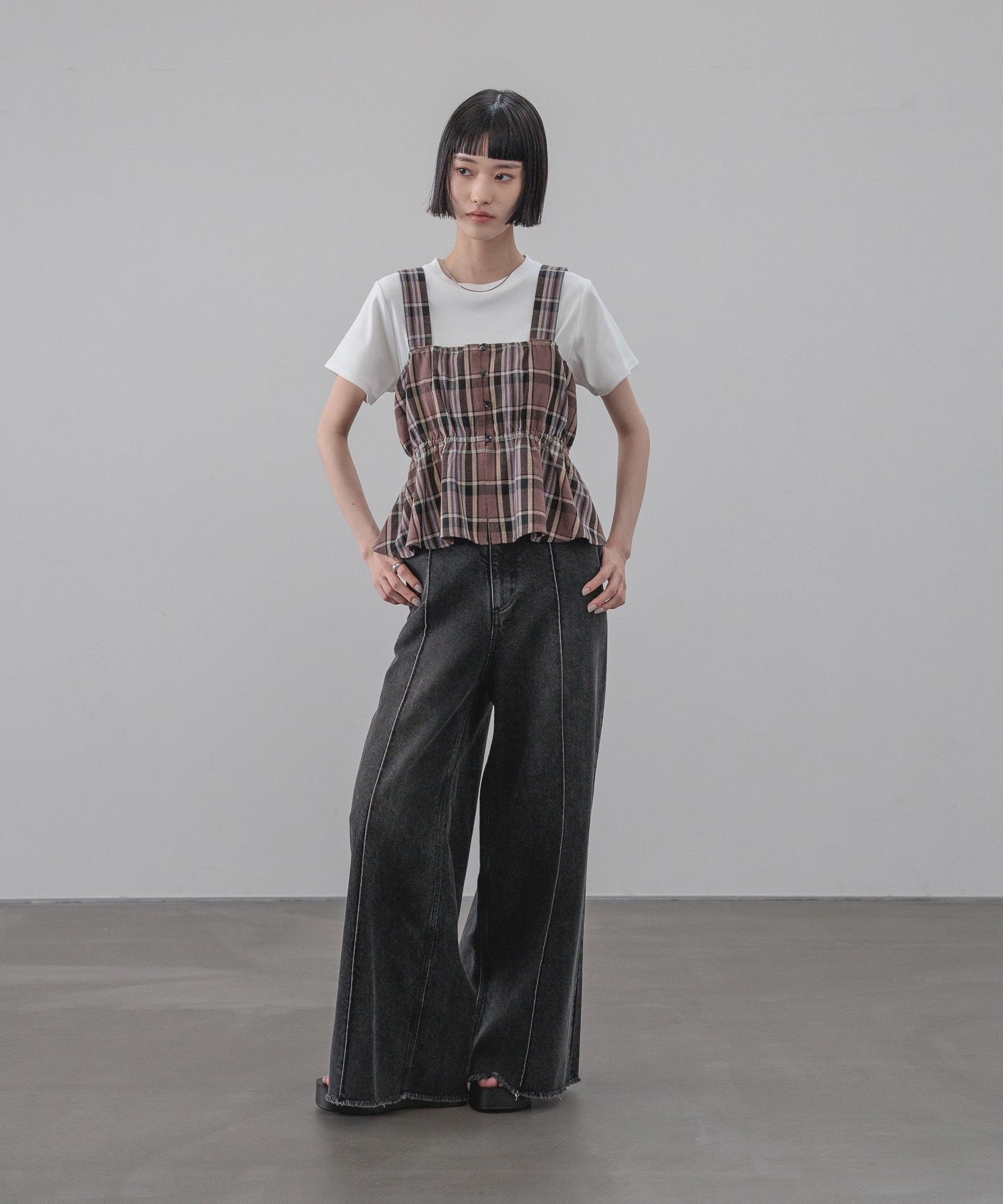 LOWRYS FARM「ソフリネンビスチェ」|タンクトップ|