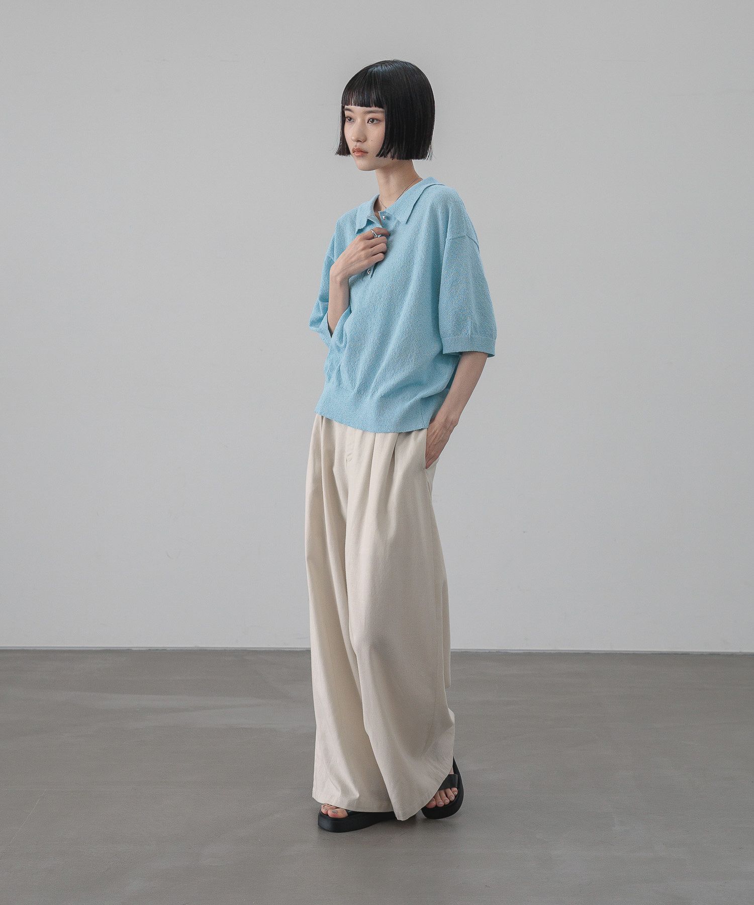 LOWRYS FARM「ブークレニットポロＳＳ」|ポロシャツ|