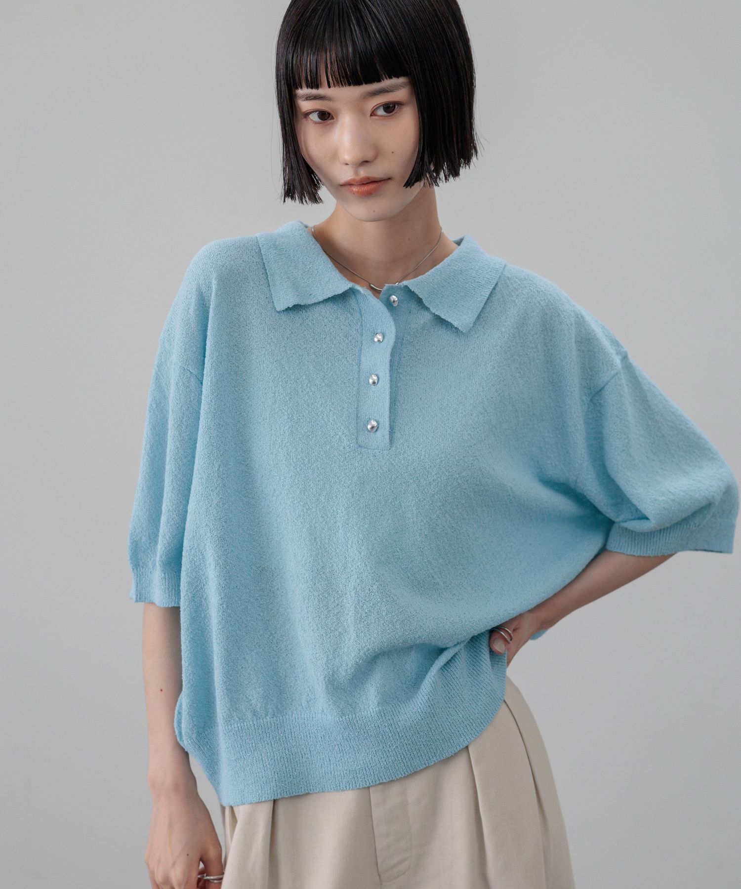 LOWRYS FARM「ブークレニットポロＳＳ」|ポロシャツ|