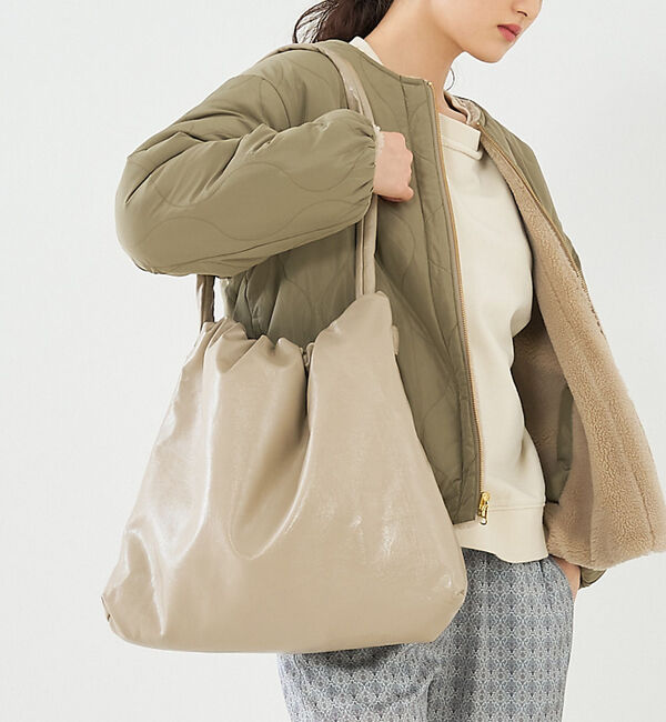 collex「ドロストビッグショルダーバッグ」|ショルダー・メッセンジャー|ベージュ