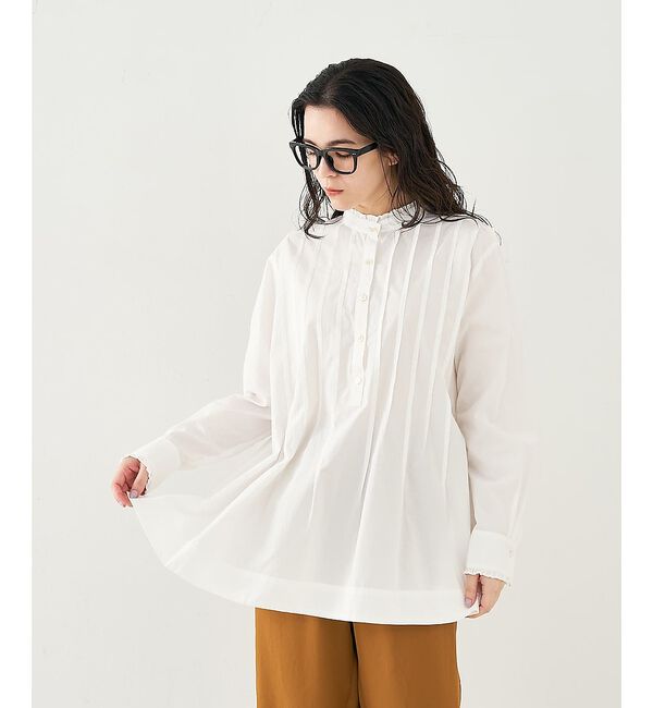 collex「タックフリルブラウス」|シャツ・ブラウス|ホワイト