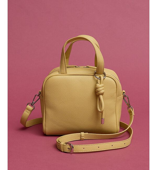 collex「チャーム付き 2WAYキューブボストン」|ボストンバッグ|イエロー