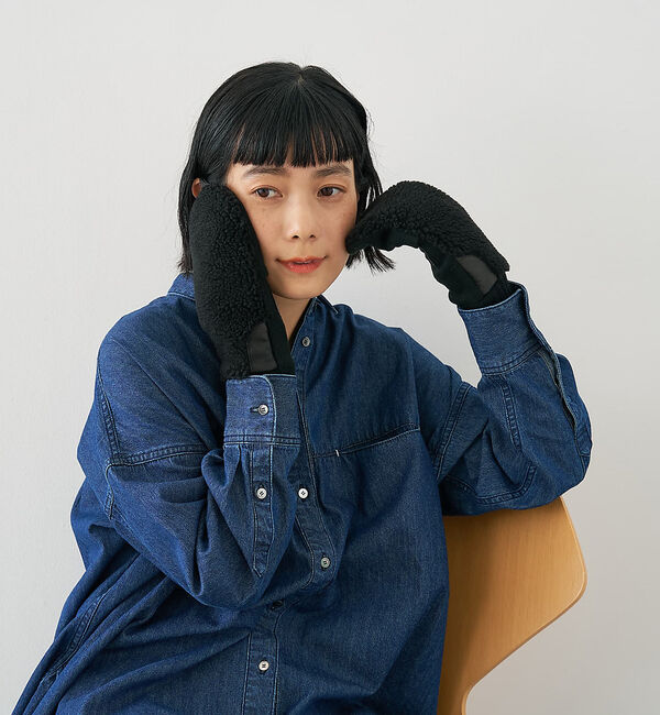 collex「【福田手袋】【タッチパネル対応】ボアミトングローブ」|手袋|