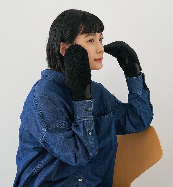 collex「【福田手袋】【タッチパネル対応】ボアミトングローブ」|手袋|