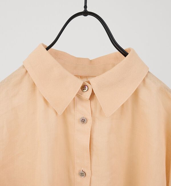 collex「ギャザー&タック半袖リネンブラウス」|シャツ・ブラウス|
