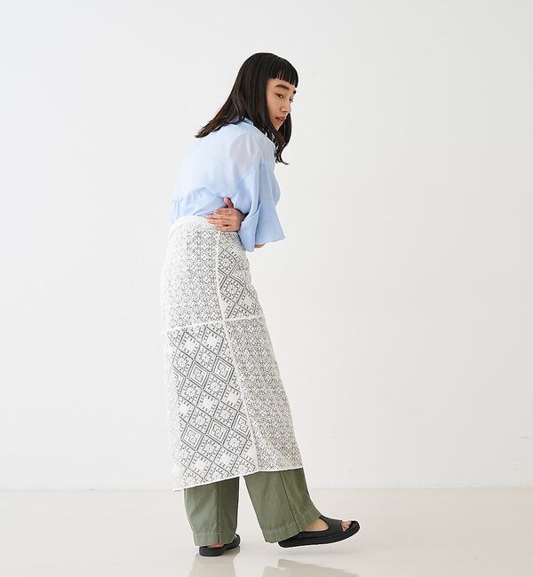 collex「ギャザー&タック半袖リネンブラウス」|シャツ・ブラウス|