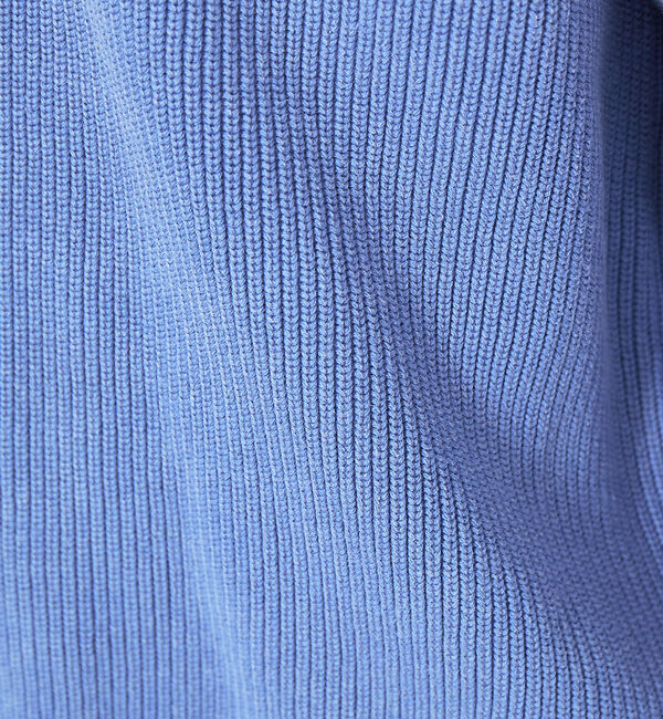 ABAHOUSE「畦編みフェードカラー コットン プルオーバー クルーネックニット」|ニット・セーター|