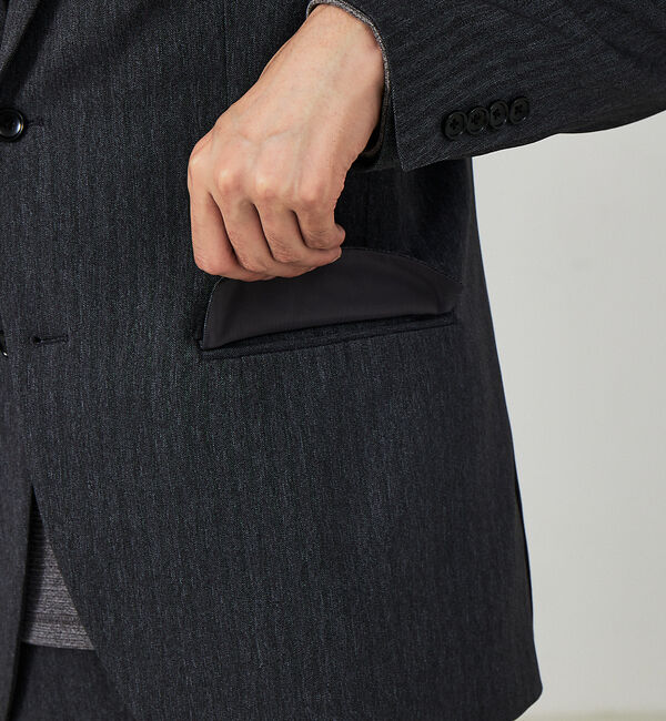 ABAHOUSE「【セットアップ対応/FLEX JACKET】クラシック ヘリンボーン ジャケット」|テーラードジャケット|