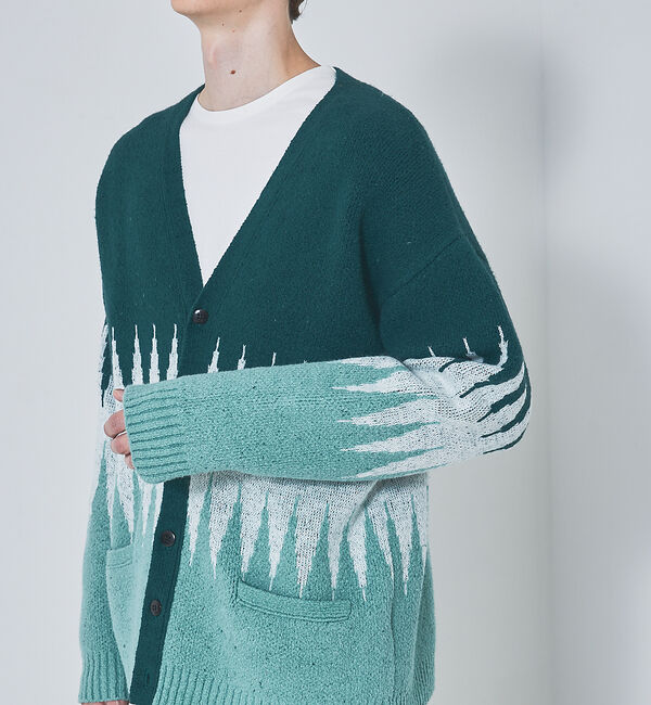 ABAHOUSE「【ネイティブ柄】オーガニックコットン カーディガン」|カーディガン|