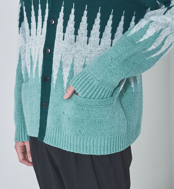 ABAHOUSE「【ネイティブ柄】オーガニックコットン カーディガン」|カーディガン|