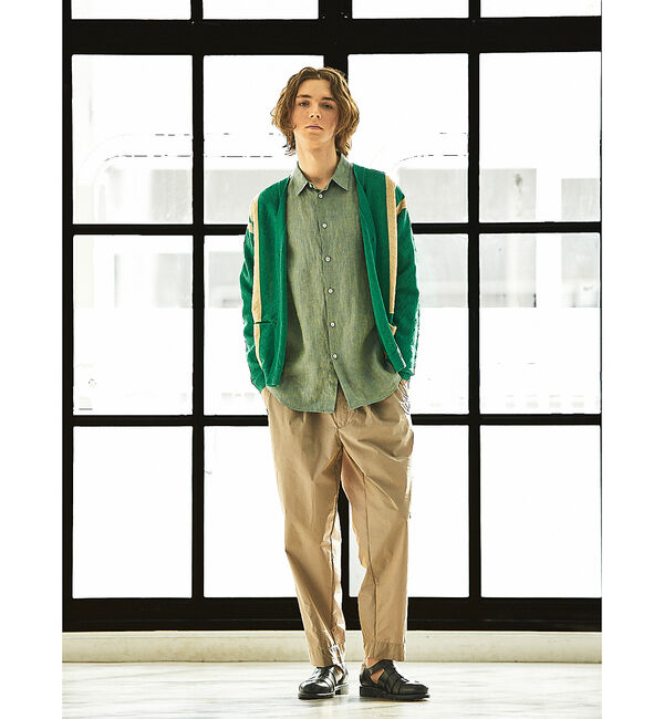 ABAHOUSE「【リネン混】透かし編み シアー カーディガン」|カーディガン|