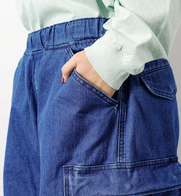 ABAHOUSE「【Lee/リー】フリーサイズ リラックスワイドカーゴパンツ FLeeasy CA」|カーゴ|