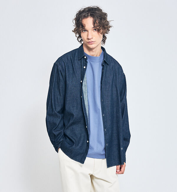 ABAHOUSE「シルケットポンチ モックネック ロンT / オーバーサイズ」|Tシャツ・カットソー|