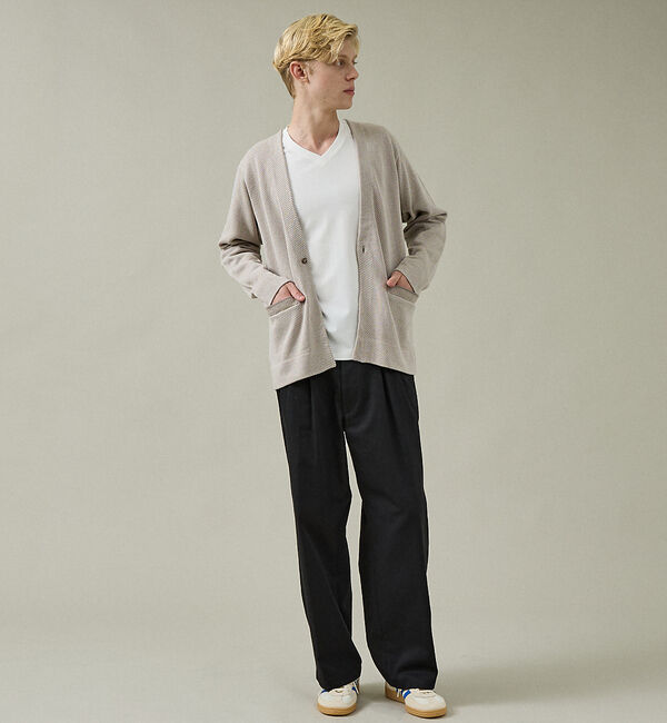 ABAHOUSE「バイアスジャガード 1ボタン カーディガン」|カーディガン|
