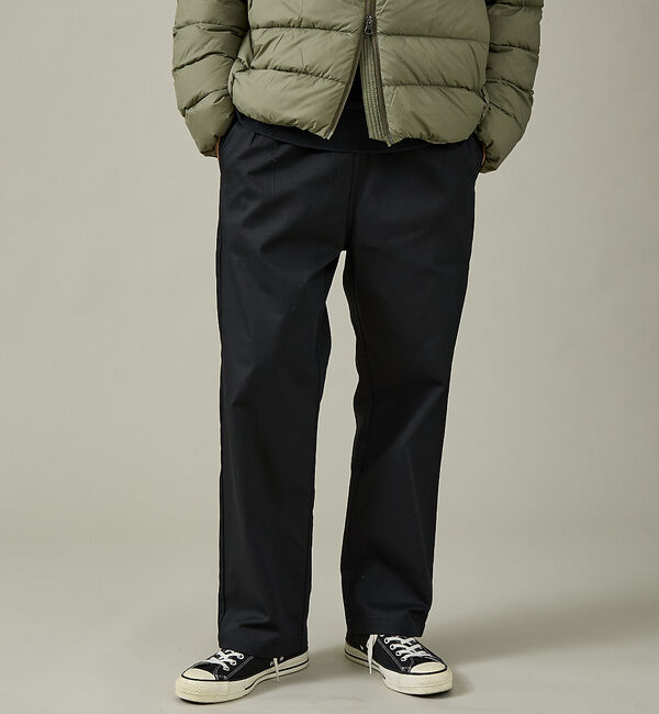 ABAHOUSE「【DICKIES / ディッキーズ】TCツイル/デニム ワイドストレートパンツ（」|その他|ブラック