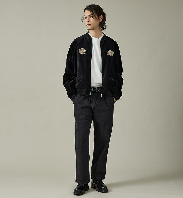 ABAHOUSE「【DICKIES / ディッキーズ】TCツイル/デニム ワイドストレートパンツ（」|その他|