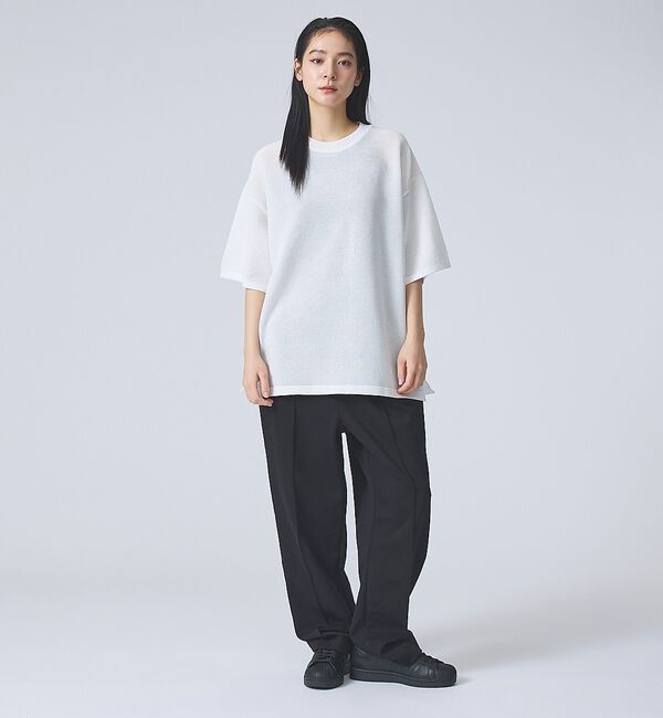 ABAHOUSE「【FORTUNA /フォルトゥナ】ECOTEC KnitメッシュT/エコテックニ」|ニット・セーター|