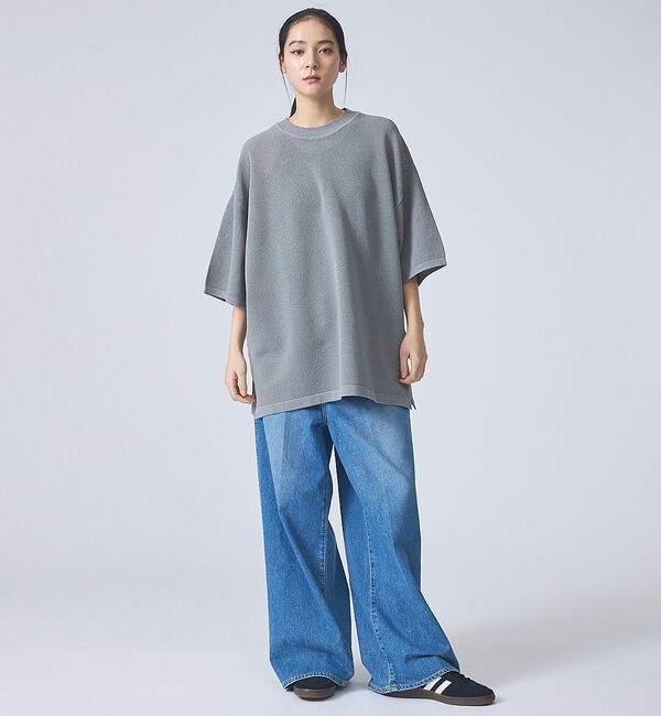 ABAHOUSE「【FORTUNA /フォルトゥナ】ECOTEC KnitメッシュT/エコテックニ」|ニット・セーター|
