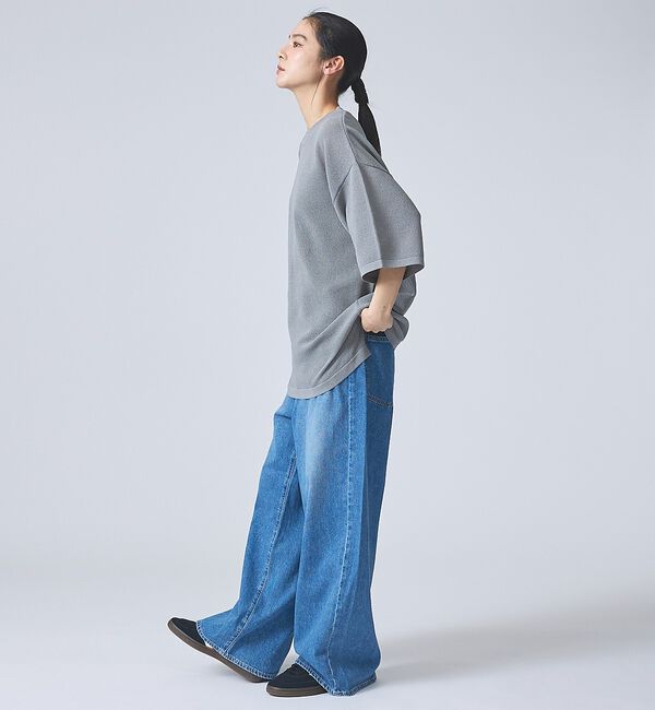 ABAHOUSE「【FORTUNA /フォルトゥナ】ECOTEC KnitメッシュT/エコテックニ」|ニット・セーター|