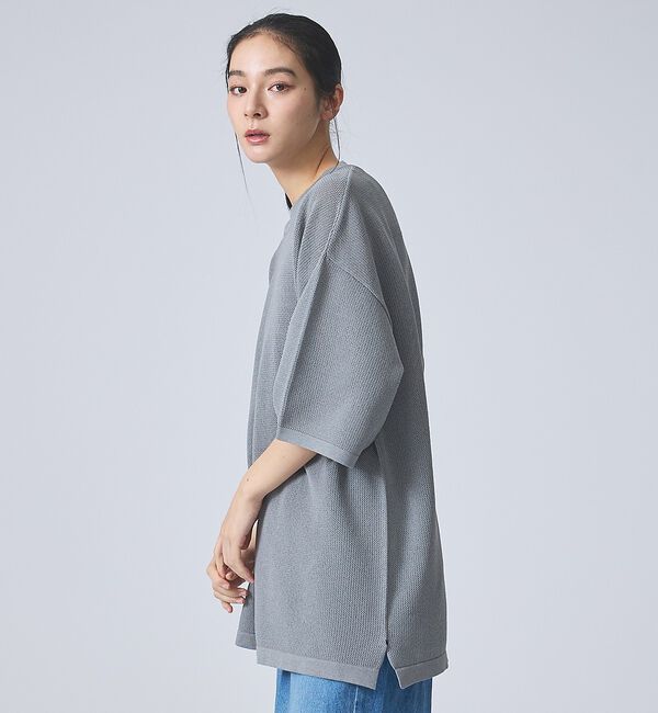 ABAHOUSE「【FORTUNA /フォルトゥナ】ECOTEC KnitメッシュT/エコテックニ」|ニット・セーター|