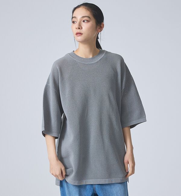 ABAHOUSE「【FORTUNA /フォルトゥナ】ECOTEC KnitメッシュT/エコテックニ」|ニット・セーター|