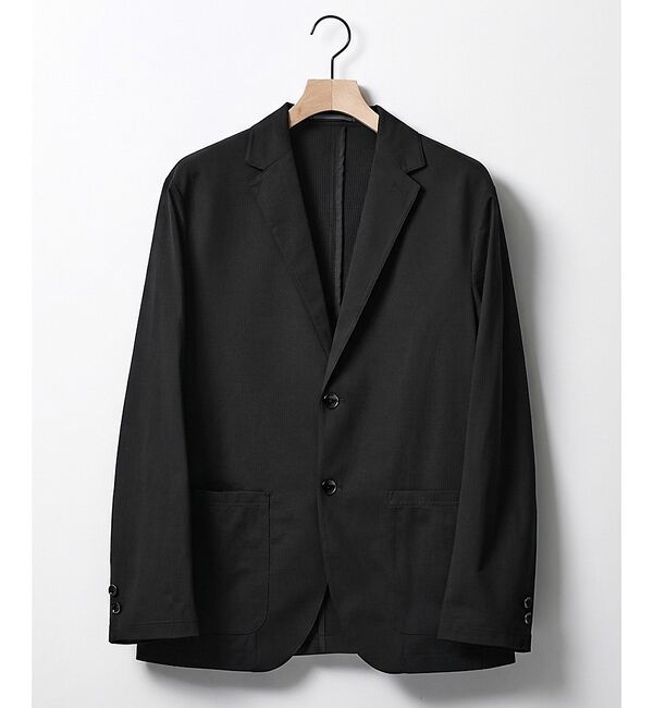 ABAHOUSE「【SMART CLOSET】接触冷感 カットメッシュ ジャケット / セットアッ」|テーラードジャケット|ブラック