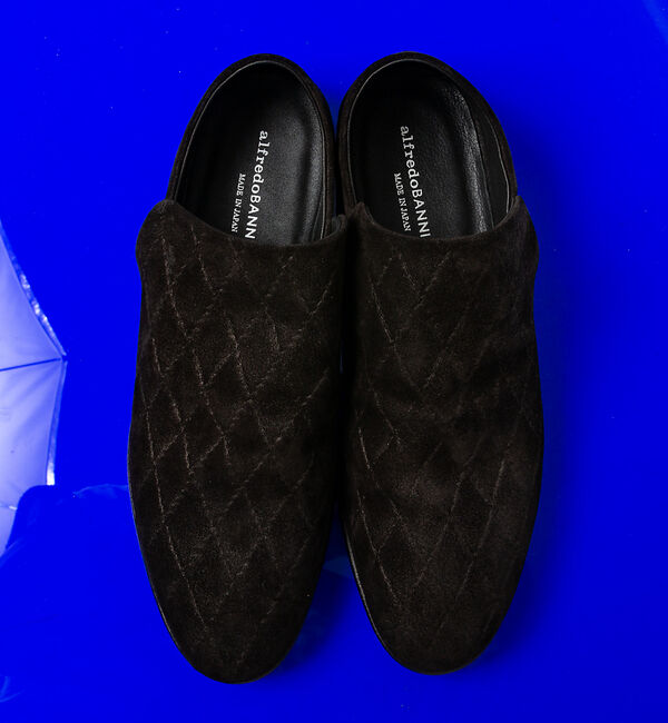 alfredoBANNISTER「【キルト風型押し】レザースリッポン」|スニーカー|