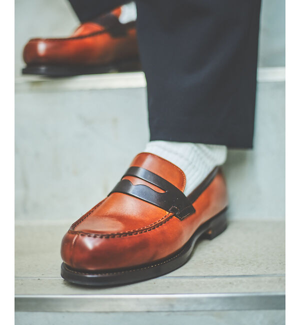 alfredoBANNISTER「グットイヤーウェルト製法 クラシック コインローファー」|ローファー|キャメル