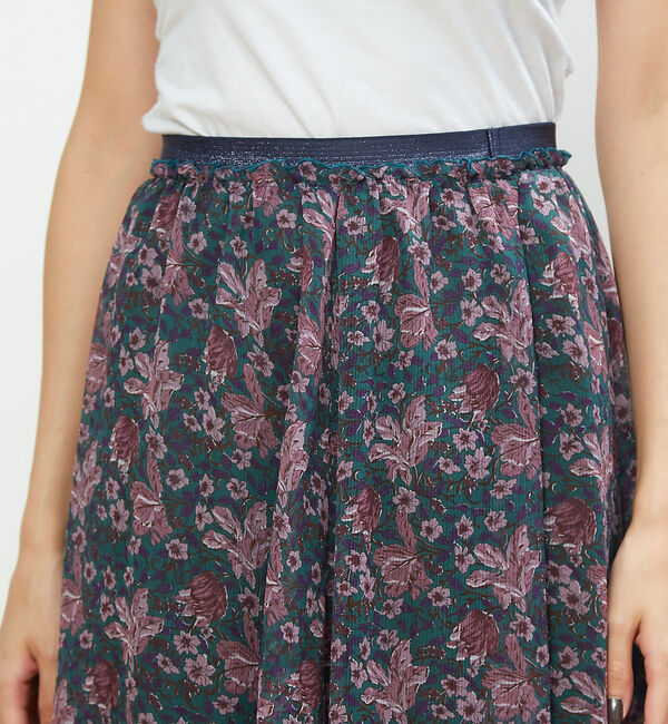 Rouge vif「フラワープリントラッフルスカート」|スカート|