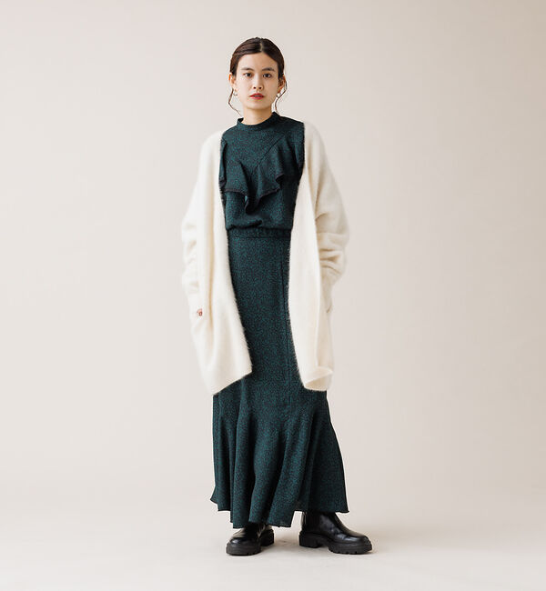 Rouge vif「【セットアップ対応】フラワープリントフリルスカート」|スカート|