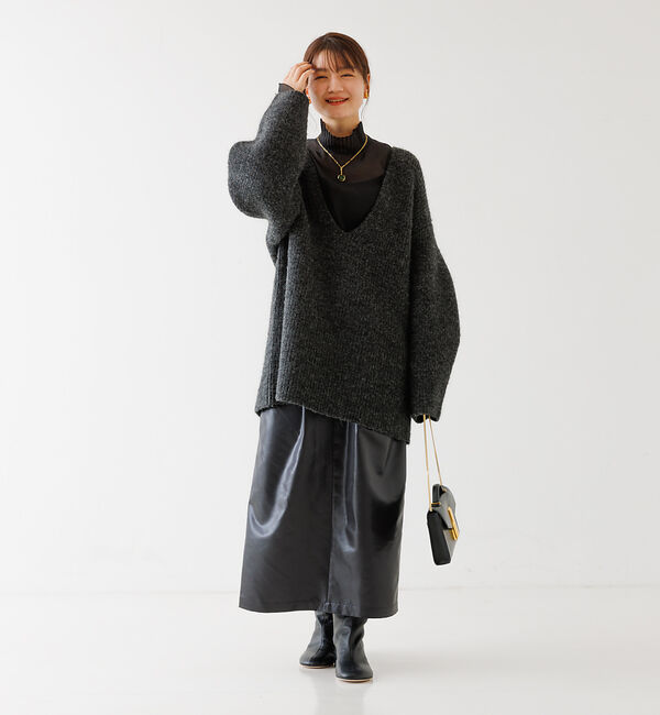 Rouge vif「プリーツネックシアーブラウス」|シャツ・ブラウス|