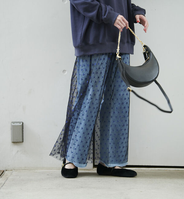 Rouge vif「スター＆ハート柄チュールスカート」|スカート|