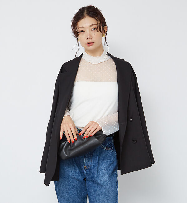 Rouge vif「ドットチュールシアータートル」|Tシャツ・カットソー|