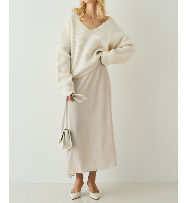 Rouge vif「【一部店舗限定】【2点セット】Vネックニット&times;キャミワンピセット」|ワンピース|