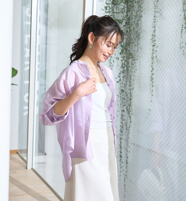 Rouge vif「ポケット付きシアーシャツ」|シャツ・ブラウス|