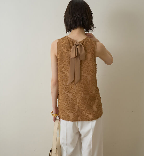 Rouge vif「【一部店舗限定】フラワーフェザーアメスリブラウス」|シャツ・ブラウス|