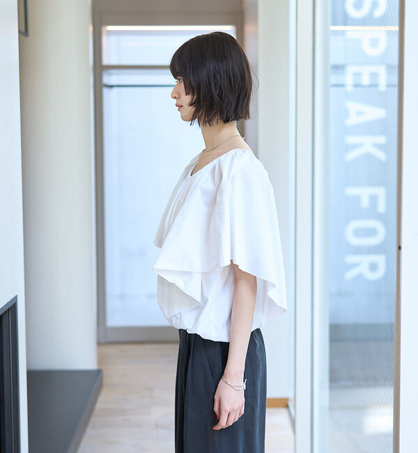 Rouge vif「シルク混コットンフォルムブラウス」|シャツ・ブラウス|