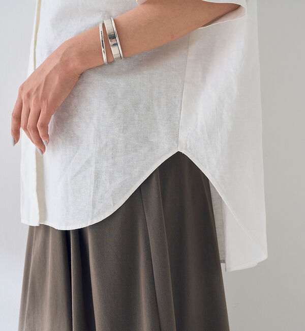 Rouge vif「麻混変形フォルムシャツ」|シャツ・ブラウス|