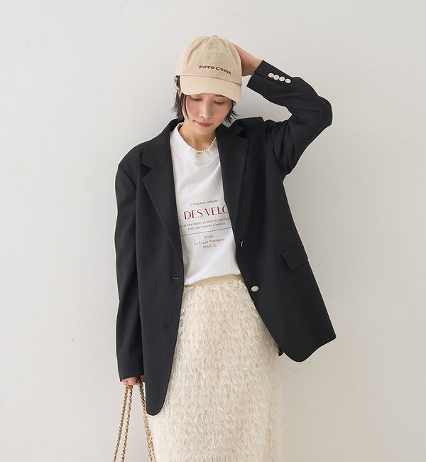 Rouge vif「【セットアップ対応】メンズライクウール混サキソニージャケット」|テーラードジャケット|